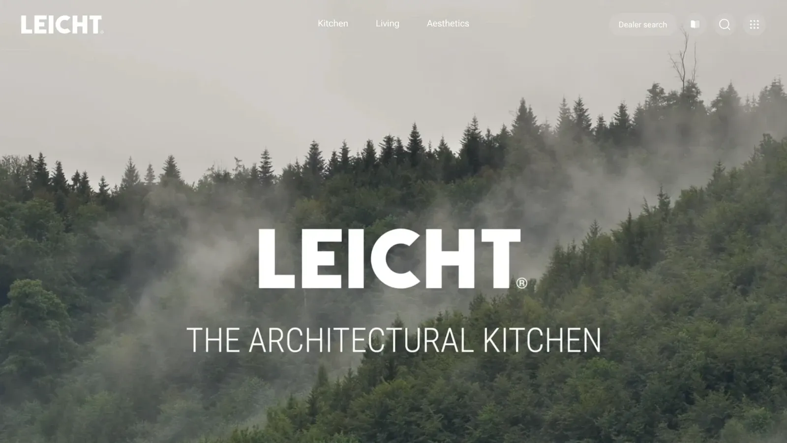 Screenshot of the Leicht home page